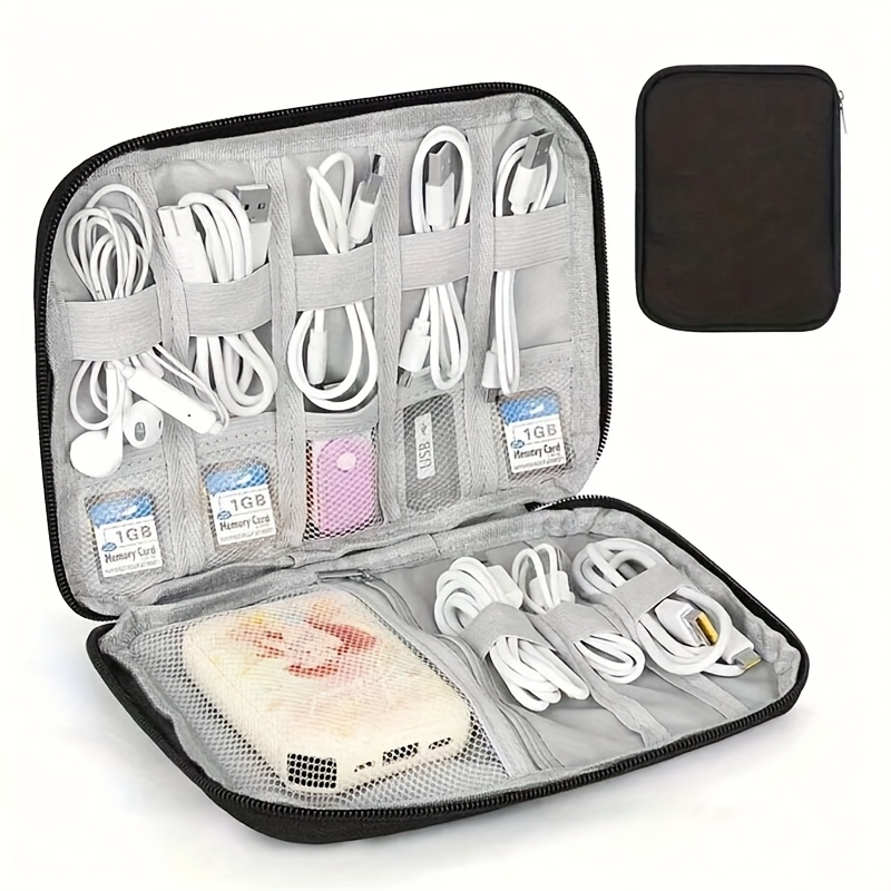 Tech Accessories Travel Organizer Pouch - Organizador de Cabos de Viagem 1PC,