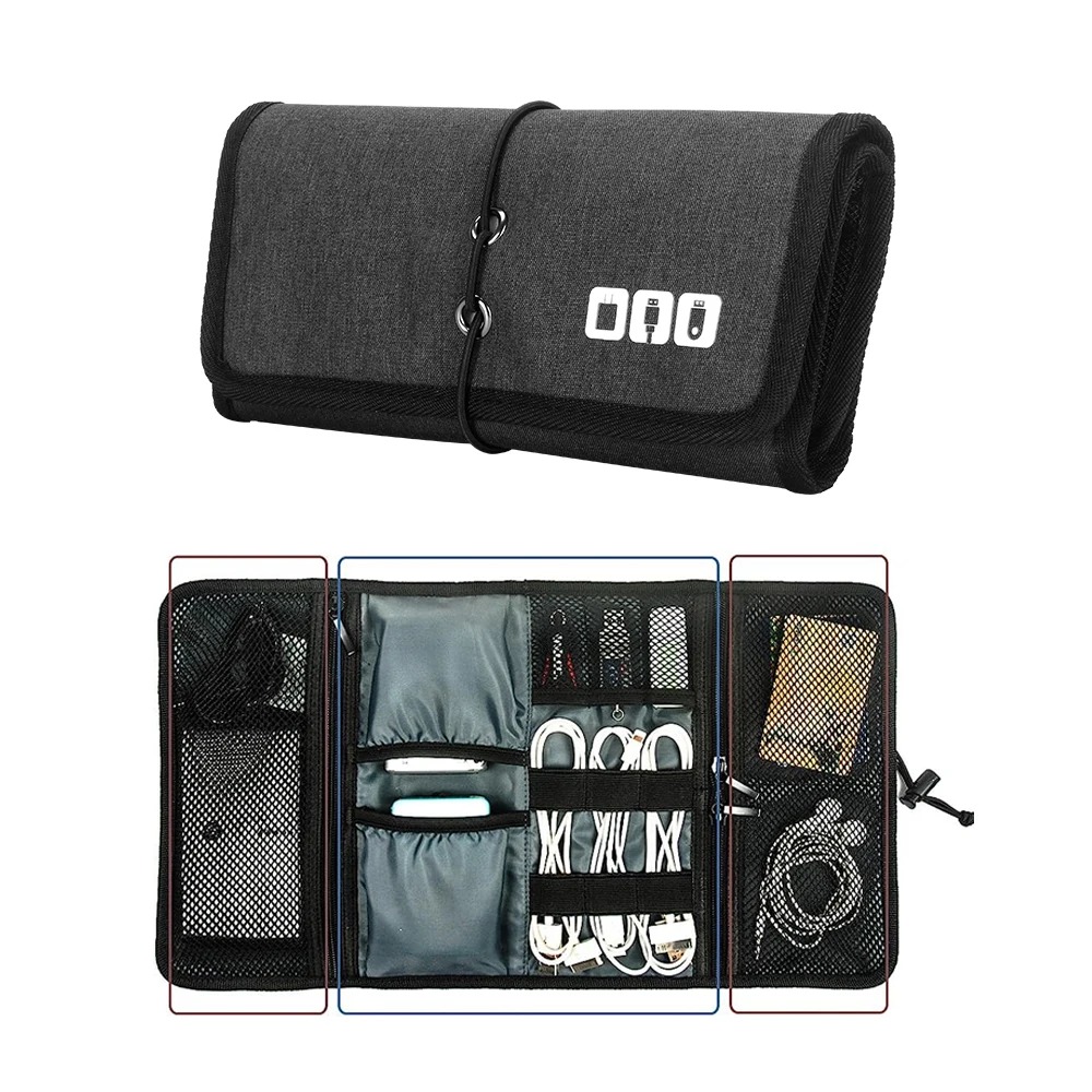 Tech Accessories Travel Organizer Pouch - Bolsa de cabo organizadora eletrônica, carregador