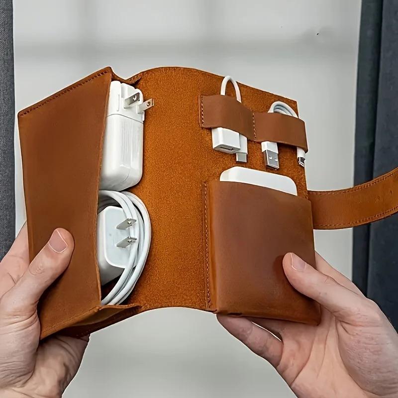 1pc couro do plutônio multi-co - Tech Accessories Storage avaliação e preço
